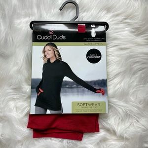 🆕CuddlDuds Long Sleeve Hoodie Tunic w/ Thumbholes